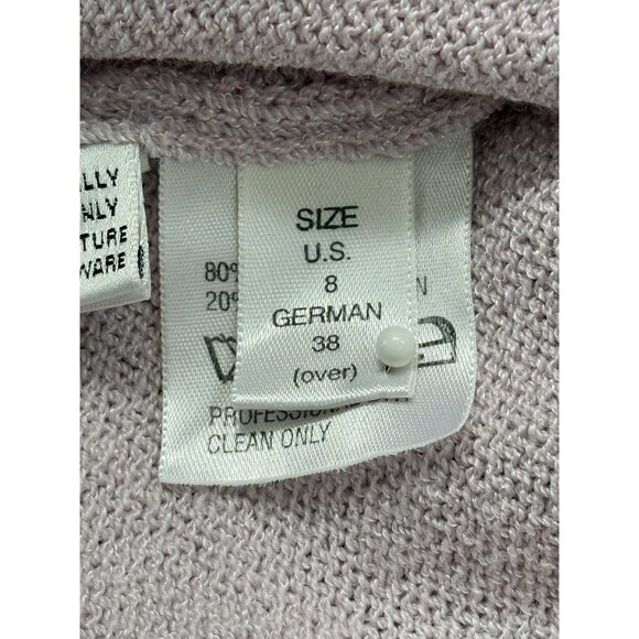 St. John Collection Santana Knit Cardigan Lilac W/ Black White Trim Size 8 -READ - Picture 12 of 14